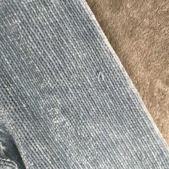 Alfred Dunner Zip-Up Chenille Collared Cardigan Women’s L Light Blue Cable Knit - Picture 9 of 11